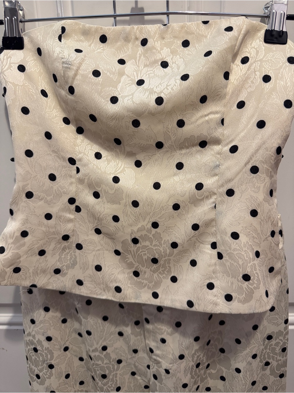 Princess Polly Powdered Sugar Polka Dot Strapless Top Wide Leg Pants Set $78.00 - Picture 11 of 16